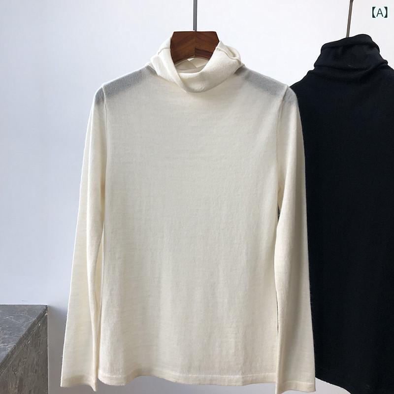 レディース 秋冬 ハイネック 薄っぺら カシミール 編み物スウェーター 無地 引っ切り無い影ぼうし 生あたたかい パステル色の 手当たり 御前上等感 保温性 軽さ 肌付き 花の冠yd