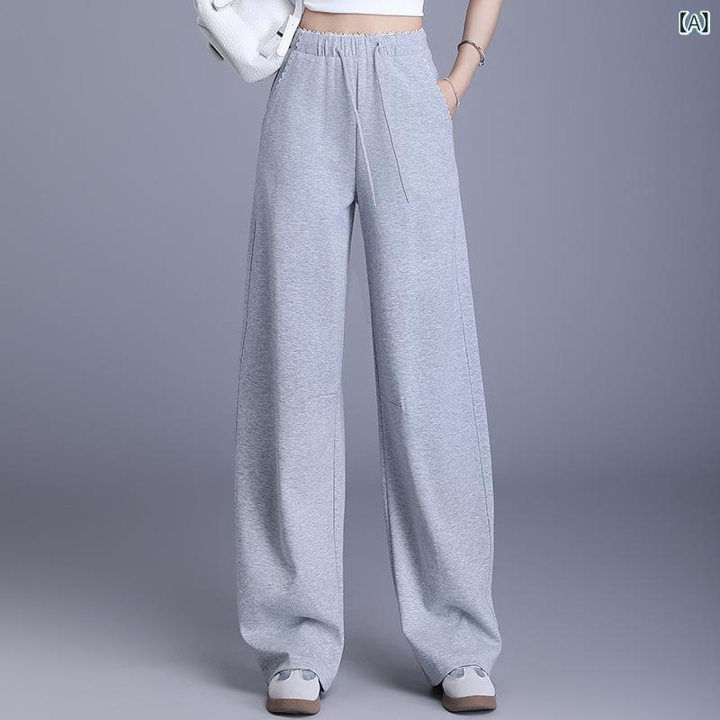 レディース パンツ ハイウエスト ワイドレッグ ストレート シルエット スリム効果 カジュアル フィット 夏用 軽量 伸縮性 吸湿速乾 普段使い 通勤対応 デニム調 ブラック ピンク系 アイボリー