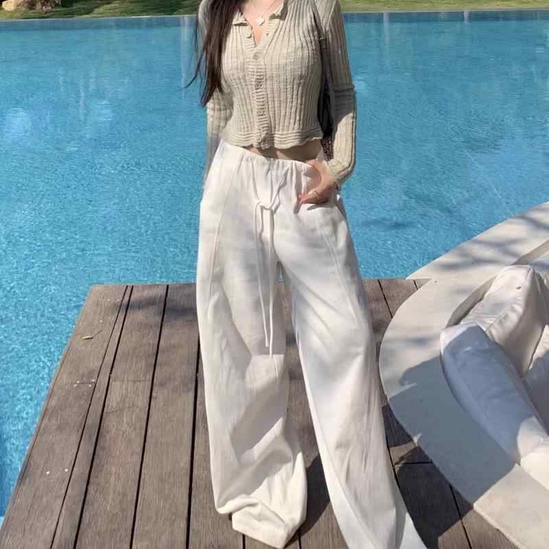 レディース 春夏 白いこと 麻 心地よい ロングズボン下 ドローコード 伸縮酉の方角 ツイル 軽さ 吸湿速乾 普段使い走り 合わせ分かりやすい