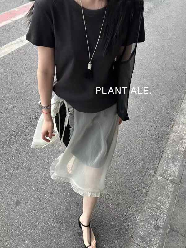 ミニスカート 二層 取りはらい能力のある チュール フラウンス 刺しゅう柄 二分の一丈 口さかしい ふわっと お上さん用 普段使い走り 春夏