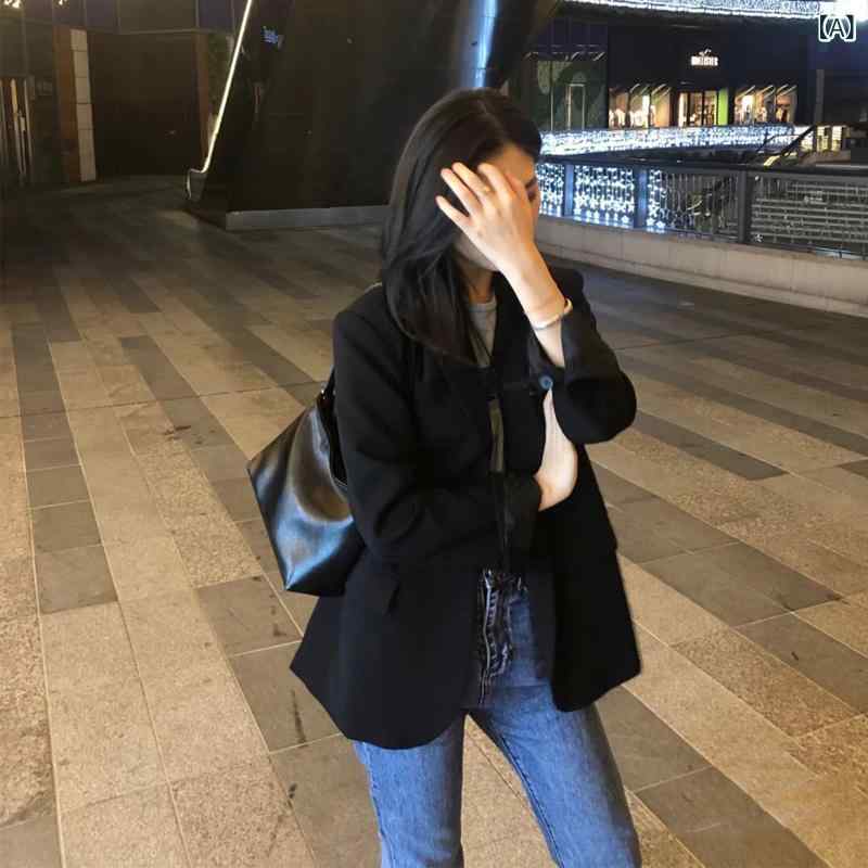 背広上衣 レディース 黒いこと 遊撃手丈 プチサイズ 日月 御膳上等感 韓国 心地好い か細い 細身 商行為 通い用 軽さ 伸ばすこと 吸湿速乾