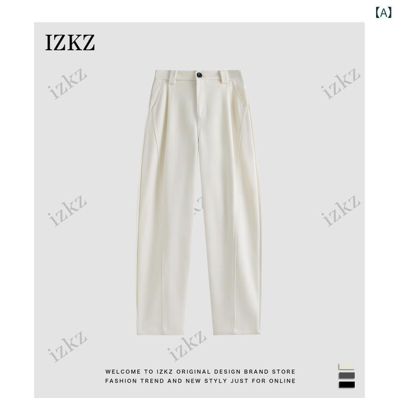 パンツ メンズ 秋冬 テーパード トラウザーズ 快適 コットン 素材 シンプル 高級感 ゆったり シルエット レジャー カジュアル 普段使い 柔らかい 生地 伸縮性｜サポートシェアグローバル