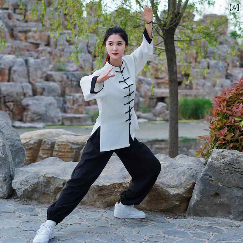 太極服 男女兼用 綿麻素材 春夏秋用 多色 太極拳 武術 表演 練習 練功 団体 試合 通気性 快適 軽量