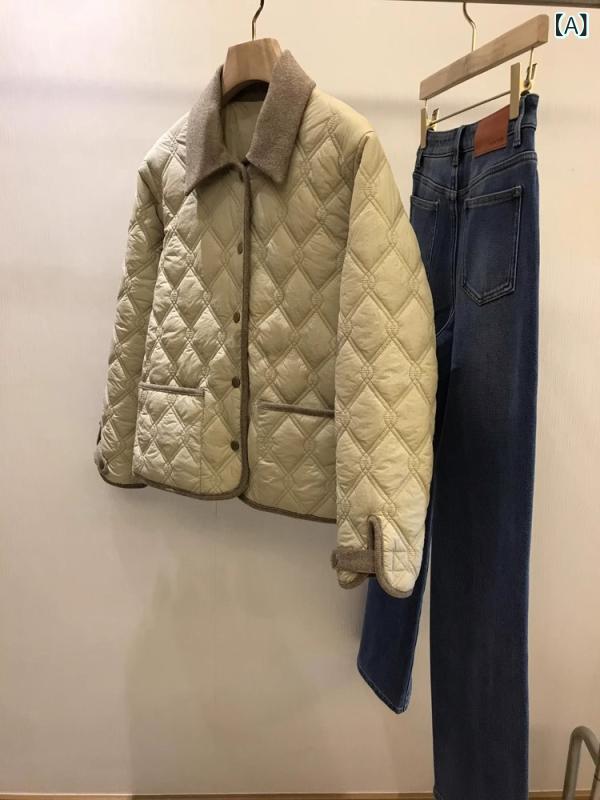 厚地の外套 レディース レトロ 斜方形透かし彫り 編み目 ツートンカラー ゆったり  軽さ パステル色の 生あたたかい アウター 秋冬 普段使い