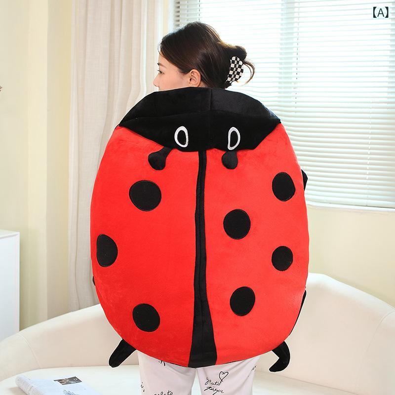 ぬいぐるみ 瓢虫 着付ける能力のある 抱き枕 ブランケット付き添い人 寝具 手あそび 愛くるしい パステル色の ちびっ子用 室内命のせんたく パウダーコンパクト 軽さ 綿原料品 伸縮性
