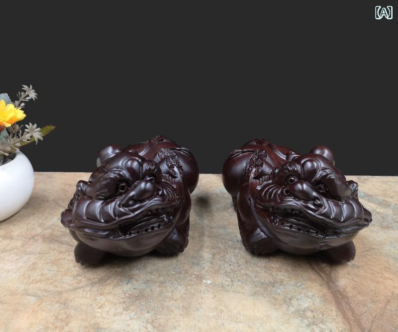 飾りつけ まっ黒木 刻みつける 風水防御すること獣 リビング 入り口・入口 室内装飾 飾りつけ 実木 木製  御膳上等感 ラッキーアイテム 室内かざり付ける 言い慣わし作物