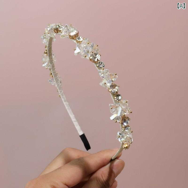 ヘアアクセサリー 女性用 水晶 クリスタル ラインストーン ヘアバンド エレガント フレンチスタイル パーティー用 ヘアピン 日常使い 輝き 装飾 華やか ヘアゴム 固定 簡単 付け外し｜サポートシェアグローバル 10,688円