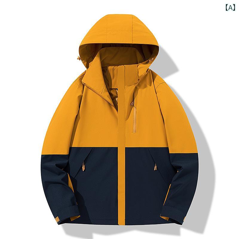 登山ジャケット 男女兼用 秋冬 薄手 防風 防水 大きめサイズ アウトドア ハイキング 軽量 ストレッチ 撥水加工 ユニセックス トレッキングウェア