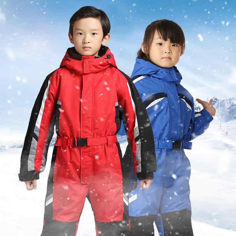 キッズ 連体 スキーウェア 男の子 女の子 冬用 厚手 暖か 防水 耐摩耗 アウトドア スノーボード スキー セット 伸縮性 軽量|サポートシェアグローバル