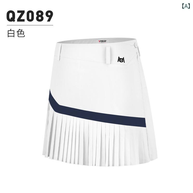 レディース ゴルフ スカート 夏用 プリーツ Aライン ショート 通気性 インナーパンツ スポーツ 軽量 伸縮性 女性用 ゴルフウェア
