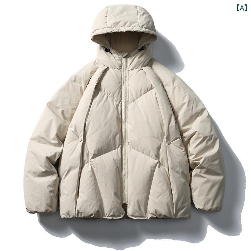 メンズ ダウンジャケット フード付き アウトドア 登山用 フィット レトロ 暖か 軽量 防 秋冬 ナイロン素材 スタイリッシュ 普段使い