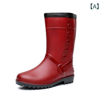 雨靴 レディース ミドル丈 保暖 滑り止め 合成皮革 防水 冬用 コットン 起毛 暖かみ アウトドア 普段使い