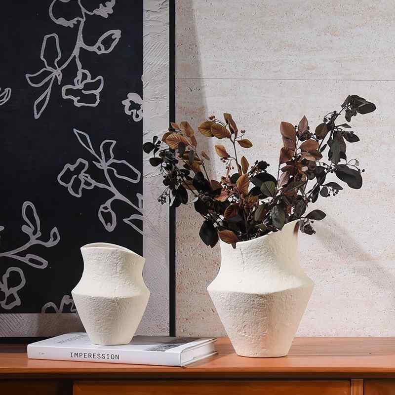 花瓶 北欧 陶器 生け花用 高級感 アート シンプル 侘び寂び インテリア 飾り 水耕花器 インスタ 置物 セラミック 花器 モダン ディスプレイ