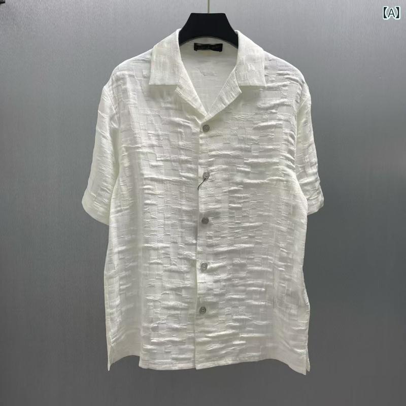 シャツ メンズ 短袖 チェック柄 カジュアル 春夏 シンプル 日常使い 休日スタイル 軽量 コットン混 吸湿速乾