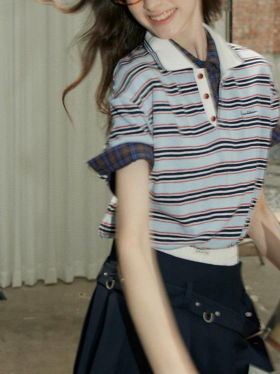 レディース 短袖 Tシャツ ストライプ ゆったり ニット 夏用 カジュアル スタイル シンプル トップス 普段使い 吸湿速乾 綿素材