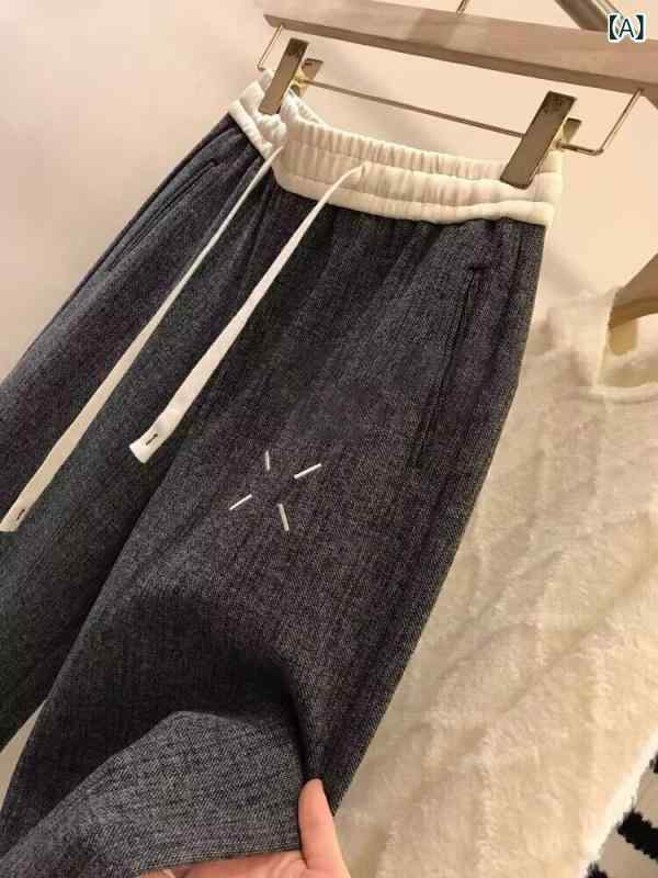 レディース ワイドパンツ 刺繍 V字模様 ストレートレッグ 織り柄 質感 春秋 カジュアル 普段使い 軽量 伸縮性 4,851円