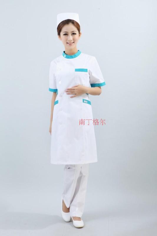 看護服 夏用 短袖 白衣 医療 職業服 薬局 作業着 通気性 軽量 綿素材 女性用
