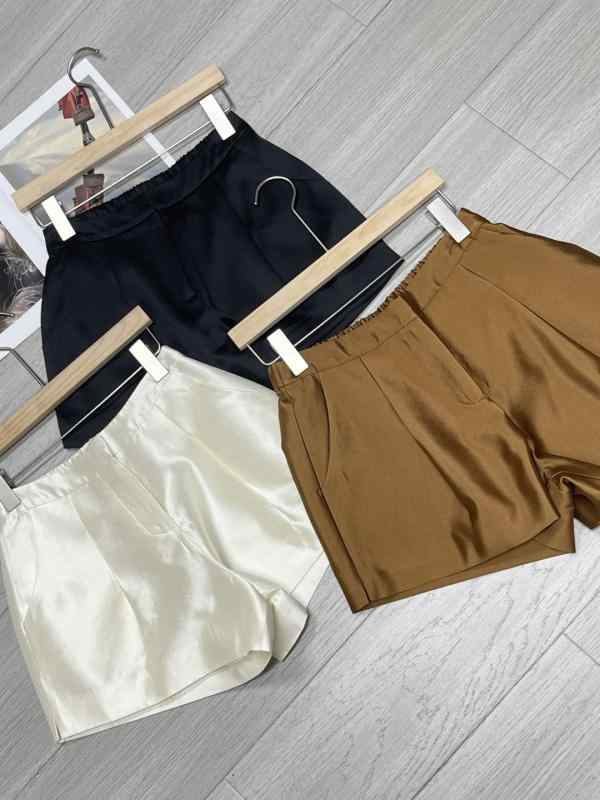 夏用 シルク 伸縮ウエスト カジュアル ショーツ シンプル ベーシック モダン スタイル 軽量 吸湿速乾 普段使い 爽快感 通気性 良い