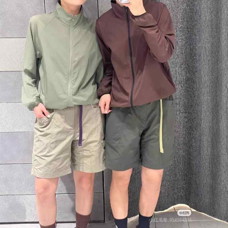 レディース 立領 UV撥ねのける上衣 軽さ 撥水 春夏 運動競技 アウトドア 日常使い走り 納める隠し ファスナー 伸縮性 通い 普段着