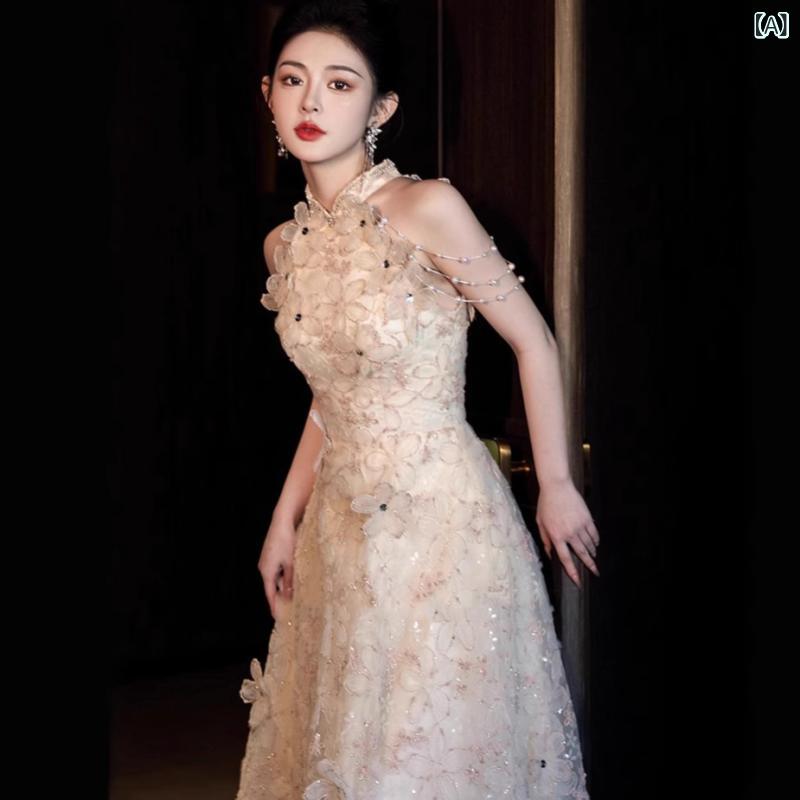 レディース エレガント 卒業式 パーティードレス イブニング 長丈 プリンセススカート 新婦 婚約 敬酒服 披露宴 フォーマル 高級感 シック
