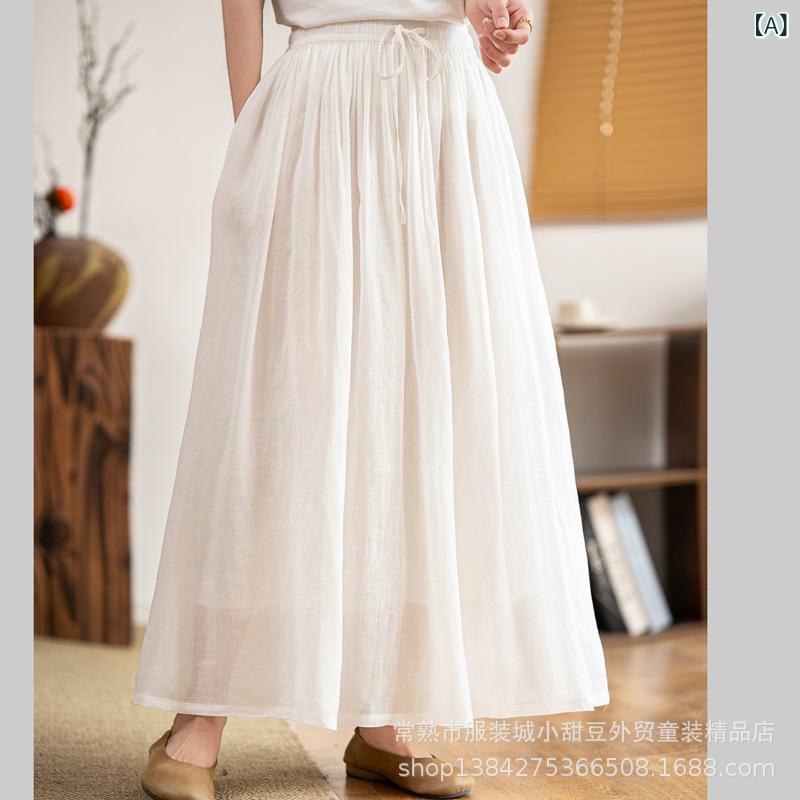 レディース ロングスコート 春夏 カラムシ麻 二層社会システム 単色 第一義的 流行り物 今めかしい 通気性 吸湿速乾 軽さ 自然的 心地よい 普段使い走り 内仕立てもの