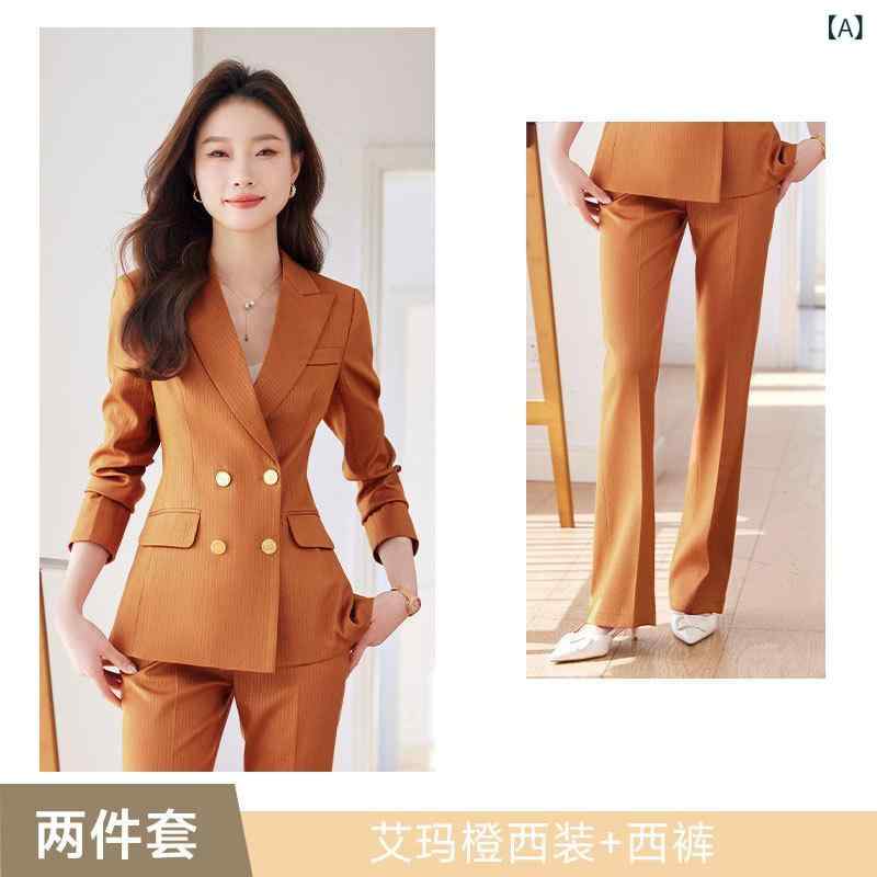 スーツ 女性用 ビジネス 高級感 春夏 通勤 ジャケット セット 洗練 スタイル 軽量 素材 エレガント シルエット