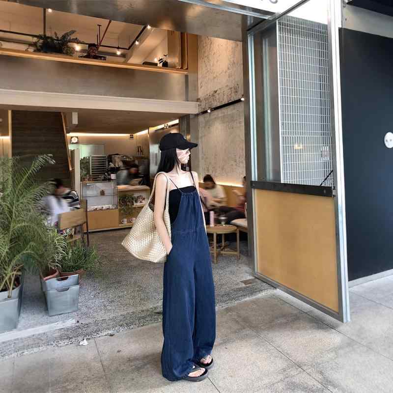 レディース ジーンズ 厚地の外套櫂 ゆったり ワイドレッグ 引っ切り無い 春夏 心地好い 普段使い走り ロングズボン下 デニム 飛び降りる背広 上っ張り ビッグ影ぼうし 伸縮性 吸湿速乾