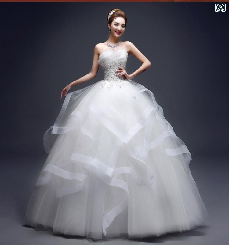 マタニティドレス 妊婦用 ウェディングドレス ストラップレス 韓国 ふんわりスカート 膝丈 ボディシェイプ プラスサイズ レディース イブニング フォーマル チューブトップ ボリュームシルエット エレガント 女性用