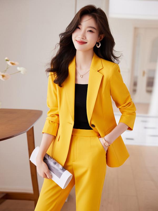 レディース 秋 紫 スーツ ジャケット セット ビジネス 職業服 ファッション エレガント 通勤用 スタイリッシュ お姫様