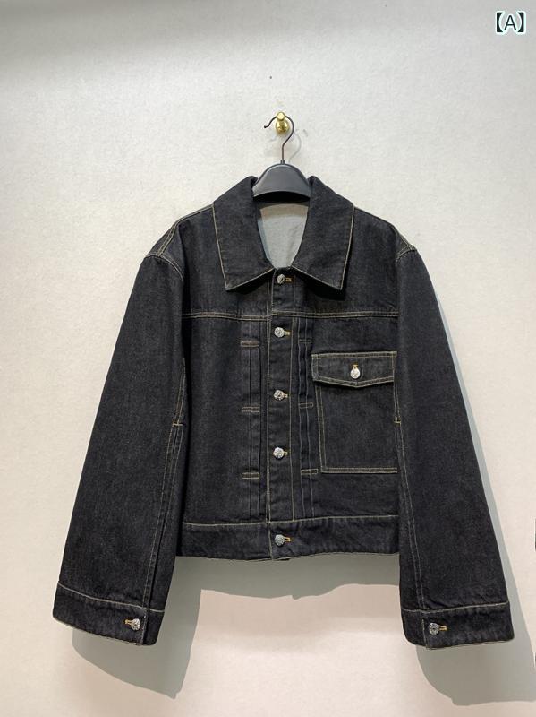 ジーンズ上衣 秋冬 ゆったり か細い 日系 分かりやすい 今めかしい 心地よい ジーンズ原料品 普段使い走り アウター トップス