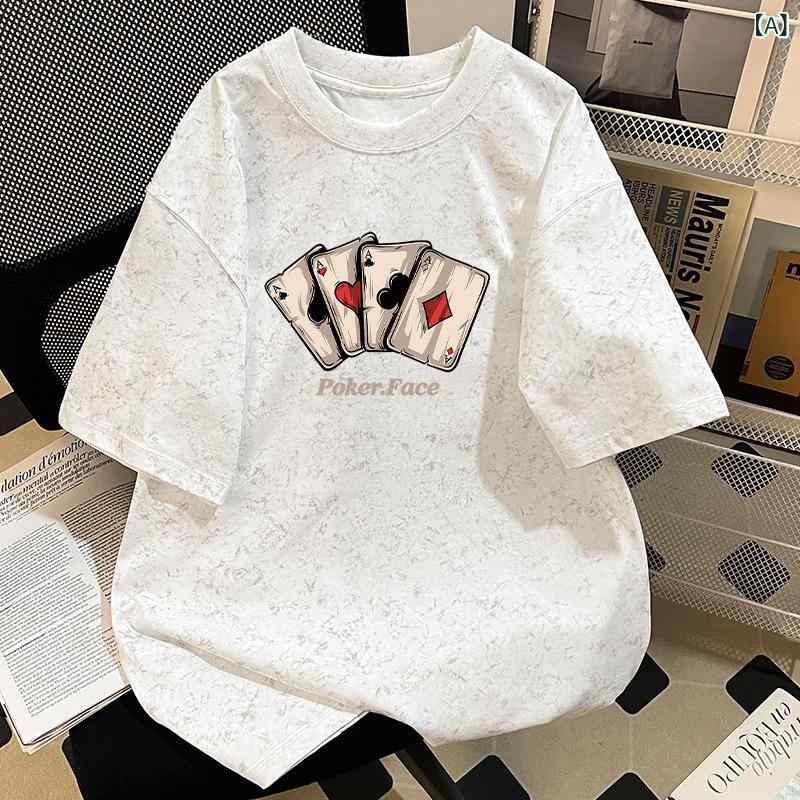Tシャツ メンズ 夏 ゆったり 短袖 綿 レトロ 蝋染め柄 ワイルド カジュアル トップス ストリート 普段使い 軽量 吸湿速乾
