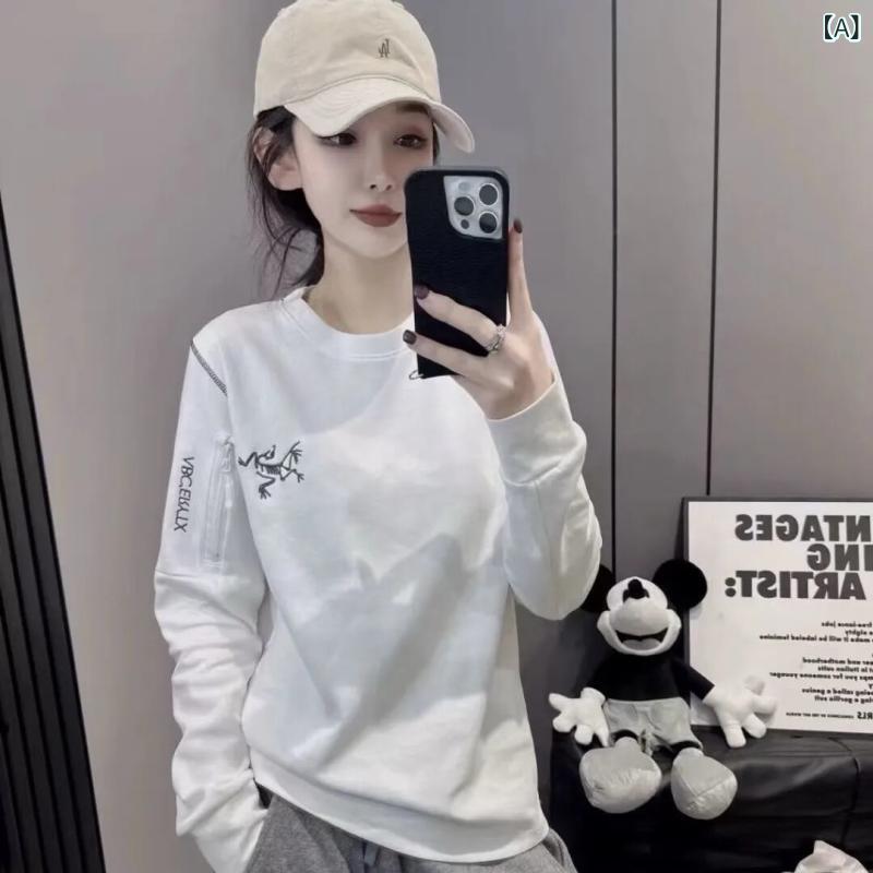 カットソー レディース おすすめ カットソー レディース おすすめ 駅 2025 冬 文字 柄 刺繍 ステッチ ジッパー Tシャツ レディースで スタイリッシュな トップス