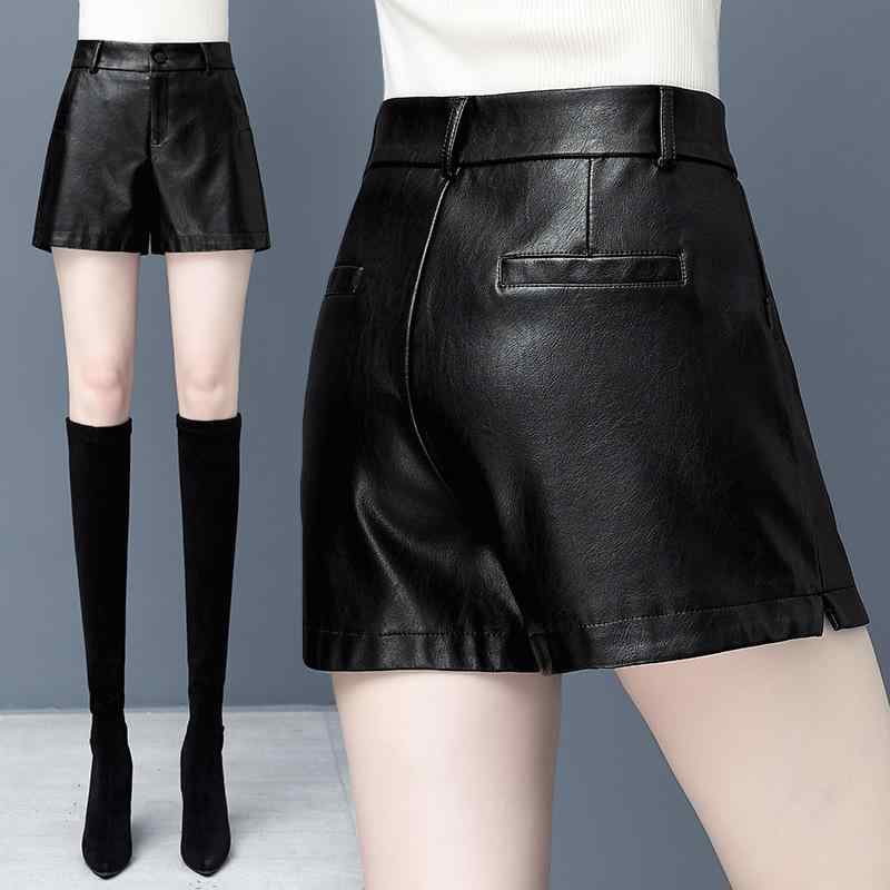 ショートパンツ レディース 秋冬 ハイウエスト 羊革 本革 スリムフィット 普段使い コーディネート 軽量 柔軟 ボディライン 強調 ブラック グレー ベージュ
