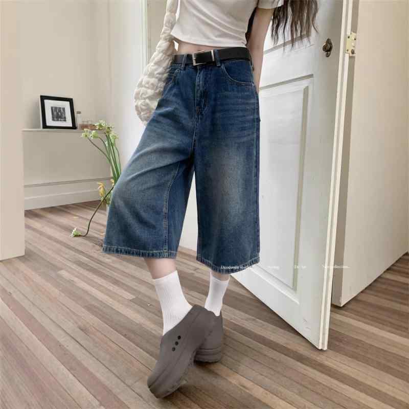 レディース 春 デニムパンツ ハイウエスト 細見え ストレート ワイドレッグ 7分丈 ビンテージ アメリカン カジュアル ジーンズ ボトムス デニム コットン ストレッチ 普段使い 通勤 軽量 快適
