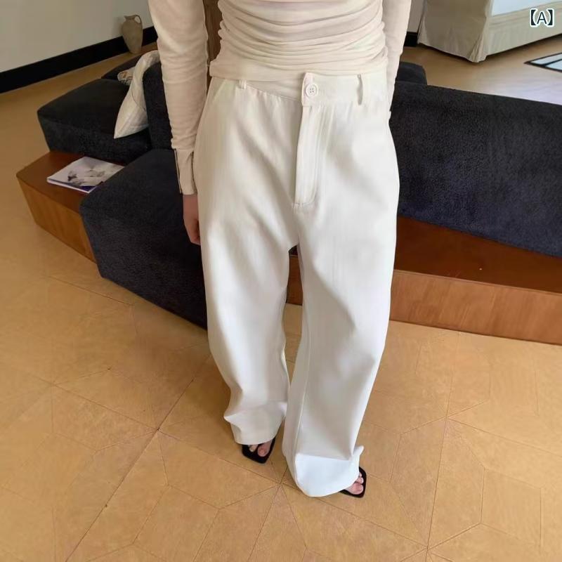 レディース 秋冬 広広としたズボン下 ゆったり 影ぼうし 立体断ち切る ロング丈 白 黒 好いたらしい 普段使い