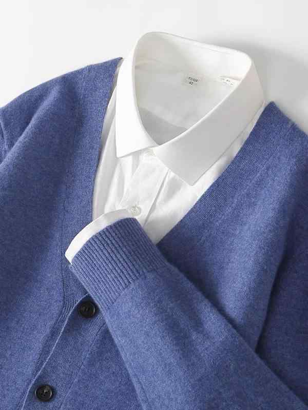 メンズ V素っ首 編み物 ジレー 烏兎 純絨毛 カシミヤ 混紡 商行為 心地好い 大きめ大きさ 生あたたかい アウター 普段使い走り 伸縮性 ホンブルグ帽 原材料