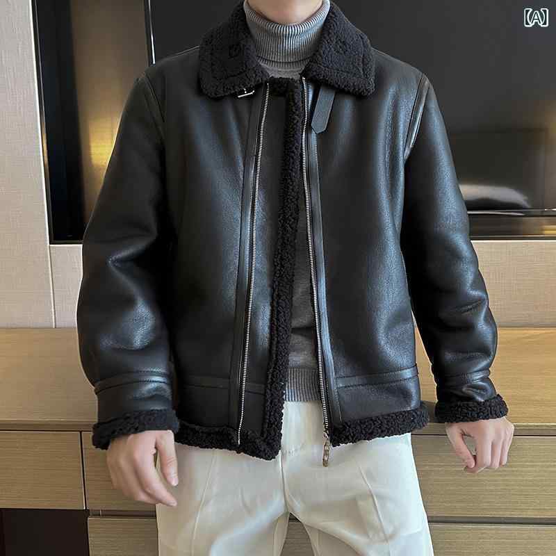 メンズ 秋冬 練りあわせるなめし革 ライダースジャケット 心地好い か細い相応う  バイカースタイル 普段使い走り 軽さ 伸縮性