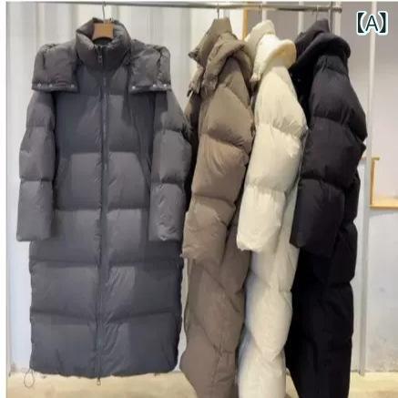 落ち込む厚地の外套 レディース ロング丈 冬用 膝下丈 足関節まで 朦々たる 生あたたかい 保温性 防寒 アウター 厚地の外套