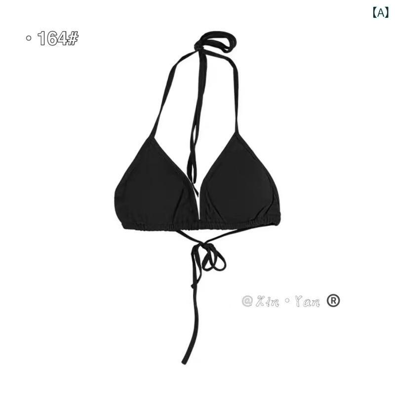 夏 レディース ハルターネック ビキニ 三角カップ セクシー かわいい スタイル 背中タイバック ファッション ビーチ用 プールサイド 軽量 伸縮性 吸湿速乾