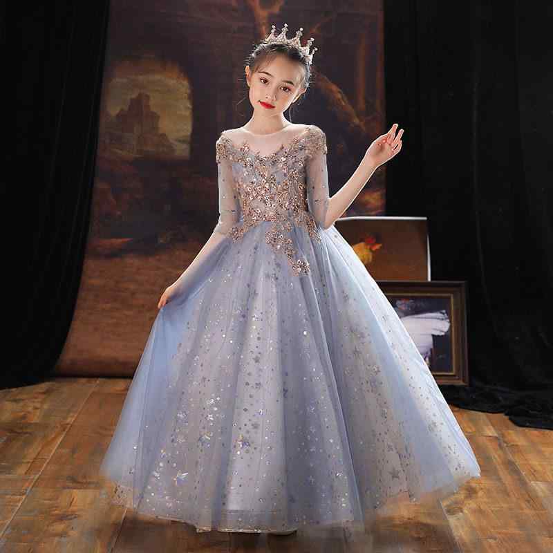 ドレス キッズ 女の子 発表会 結婚式 子供用 洋風 パーティードレス ロング丈 ピアノ演奏会 コンクール ピアノ発表会 衣装 舞台映え フォーマル 演奏会用 ゲストドレス 撮影用 記念日 七五三 冠婚葬祭 お呼ばれ おしゃれ 気品 上品 高級感 華やか|サポートシェアグローバル