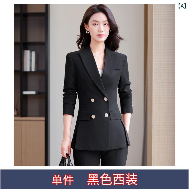 レディース ビジネススーツ セット 春秋 高級感 スタイリッシュ 上品 テーラード ジャケット 通勤用 オフィスウェア フォーマル