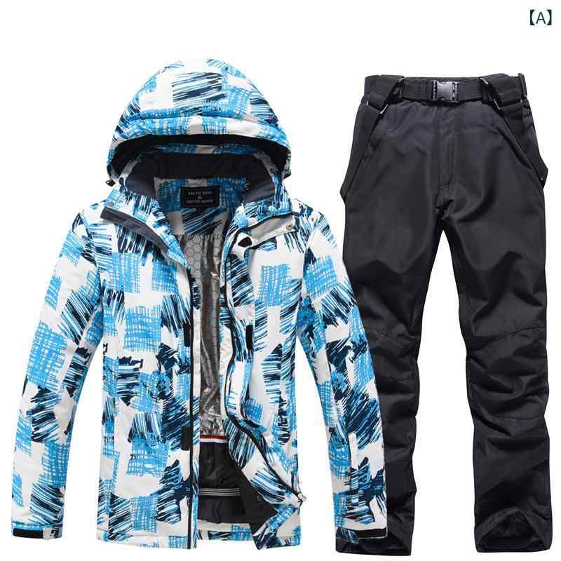 スキー服 メンズ 冬用 アウトドア ジャケット パンツ 厚手 保温 防 防水 吸湿速乾 伸縮性 軽量 通気性 暖か スノーボード セット