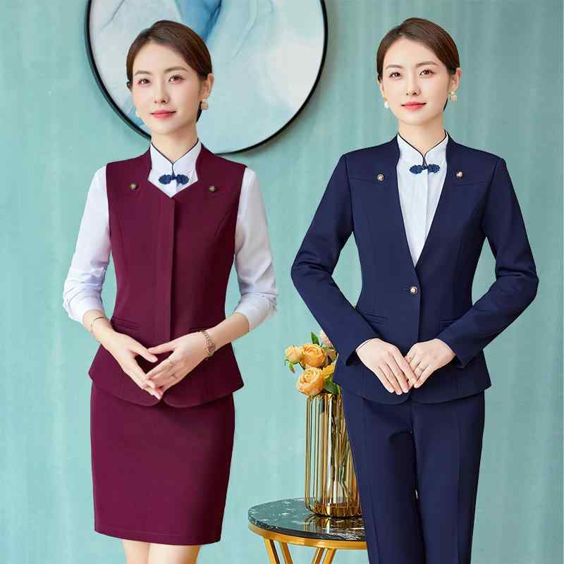 レディース スーツ セット ホテル フロント 制服 美容院 受付 ユニフォーム レストラン サービス 仕事服 ビジネス ウェア フォーマル 服装