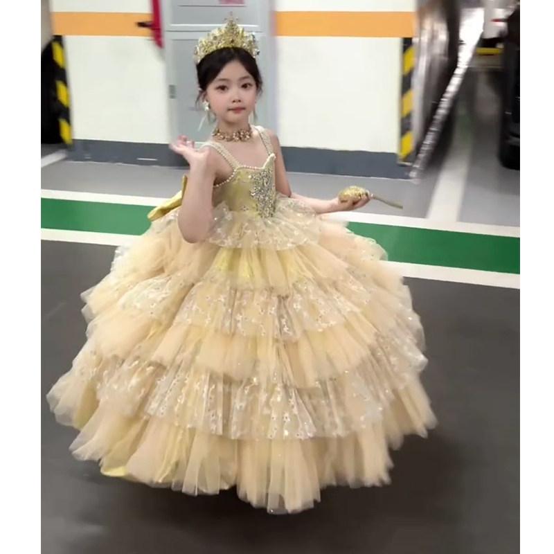 ワンピース キッズ 女の子 フォーマルドレス 子供用 発表会衣装 結婚式 ピアノ演奏会 フラワーガール ドレス チュールスカート ふんわり パフスリーブ フレア Aライン 膝丈 七五三 お祝い お誕生日 お出かけ着 かわいい 上品 高級感 体型カバー ゆ｜サポートシェアグローバル
