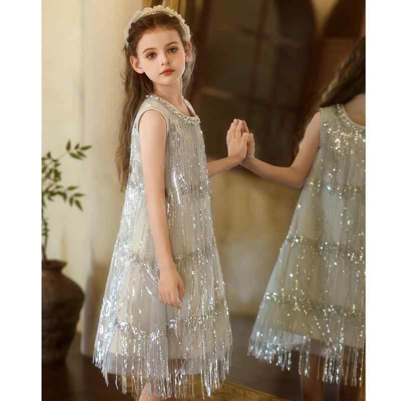 ワンピース 女の子 キッズ 子供服 スパンコール かわいい プリンセスドレス お誕生日会 発表会 ピアノ発表会 パーティー 礼服 おしゃれ キラキラ チュールスカート ふんわり 華やか エレガント ノースリーブ 結婚式 フォーマル お呼ばれ 七五三 入園|サポートシェアグローバル