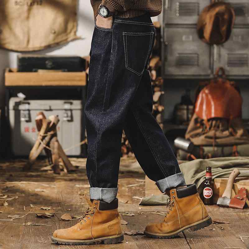 メンズ デニムパンツ ストレート 秋用 色落ち防止 ウォッシュ加工 クラシック アメリカンスタイル カジュアル コットン素材 普段使い オリジナルカラー