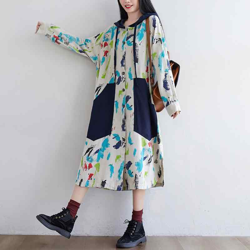 トレンチコート 秋 ロング丈 フード付き 切り替えカラー シングルブレスト ゆったり ビッグサイズ カジュアル 街着 防 アウター 普段使い