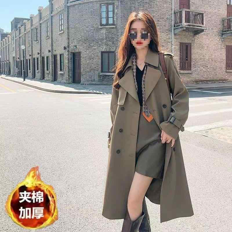 トレンチコート レディース 春秋 中長丈 ウエストシェイプ ドレープ 高級感 スタイリッシュ コート 女性用 ミディアムロング 洋気