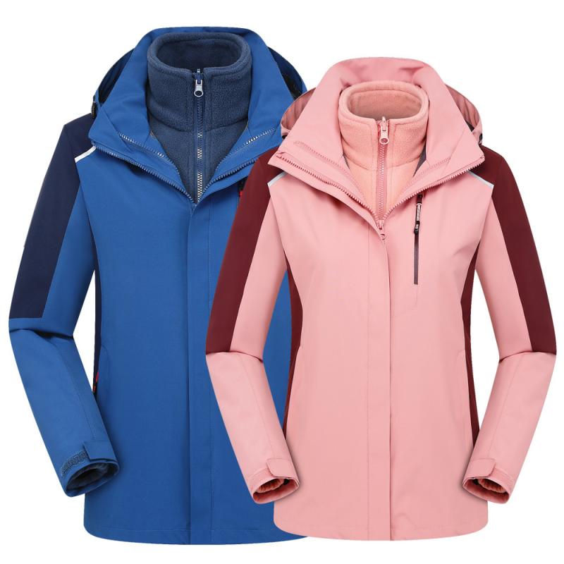 登山ジャケット メンズ レディース 秋冬 防水 フリース 取り外し可能 厚手 2ピースセット アウトドア ハイキング 作業着 防 保温