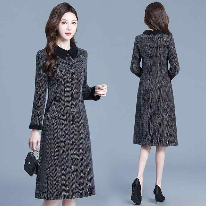 レディース ワンピース 大きいサイズ 中長丈 秋 シンプル ファッション スリムフィット ママ服 日常使い カジュアル 伸縮性 綿素材 ボディライン 美しい シルエット 6,941円